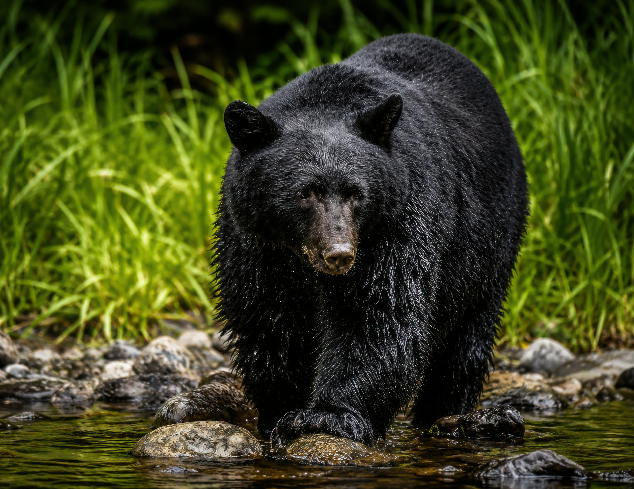 Black bear photographed at Quinsam River